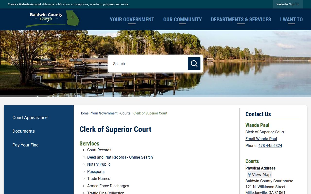 Baldwin County criminal court clerk services